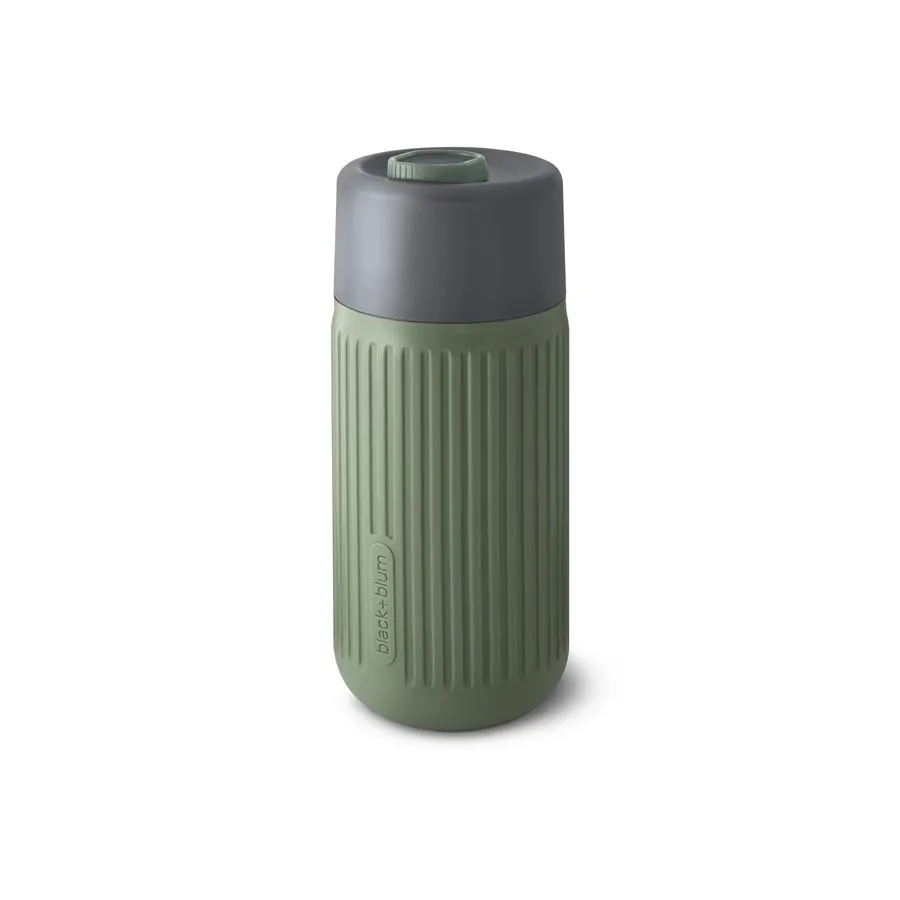 Kubek podróżny szklany (oliwkowy) Black+Blum