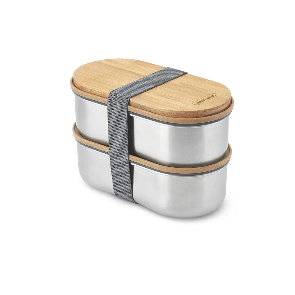 Zestaw 2 lunchboxów stalowych Black Blum