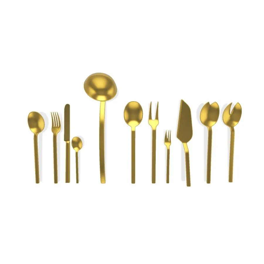 Zestaw sztućców dla 12 osób (66 el.) Oro Ice Stile by Pininfarina Mepra