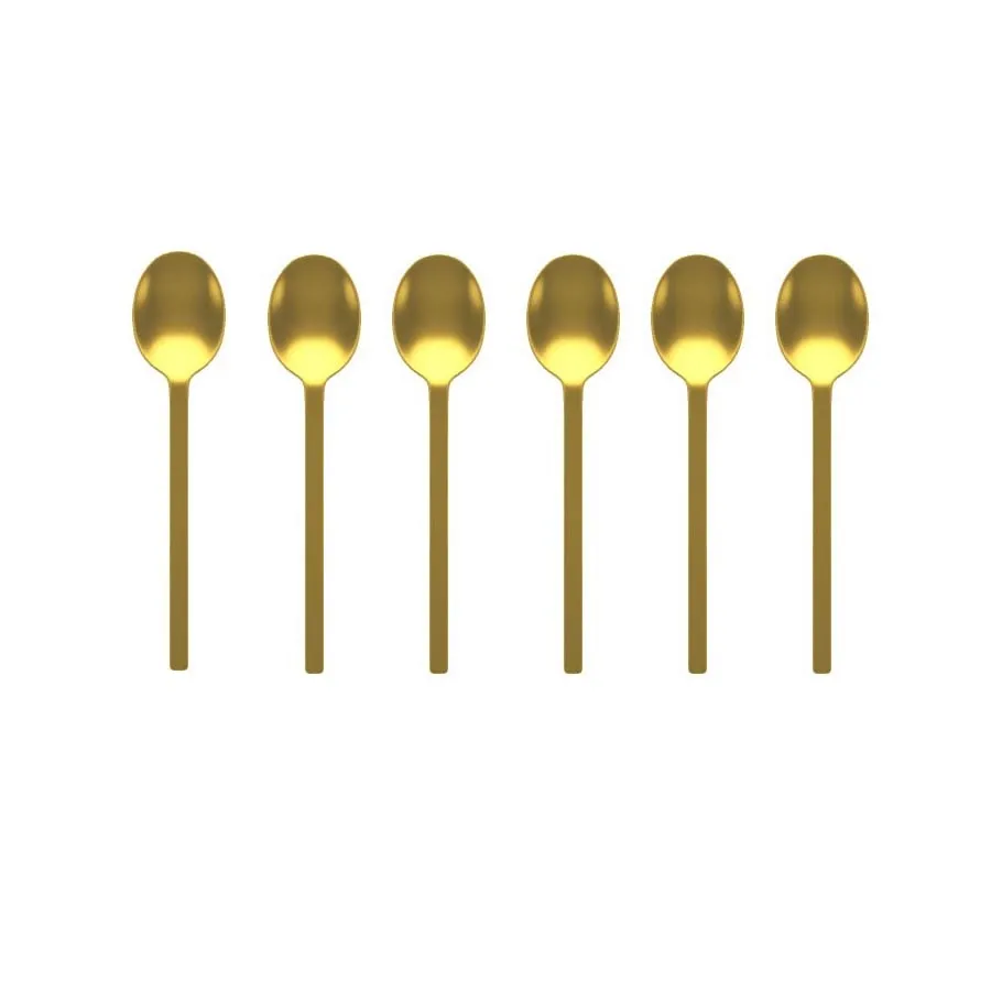 Zestaw 6 łyżeczek do mokki Oro Ice Stile by Pininfarina Mepra