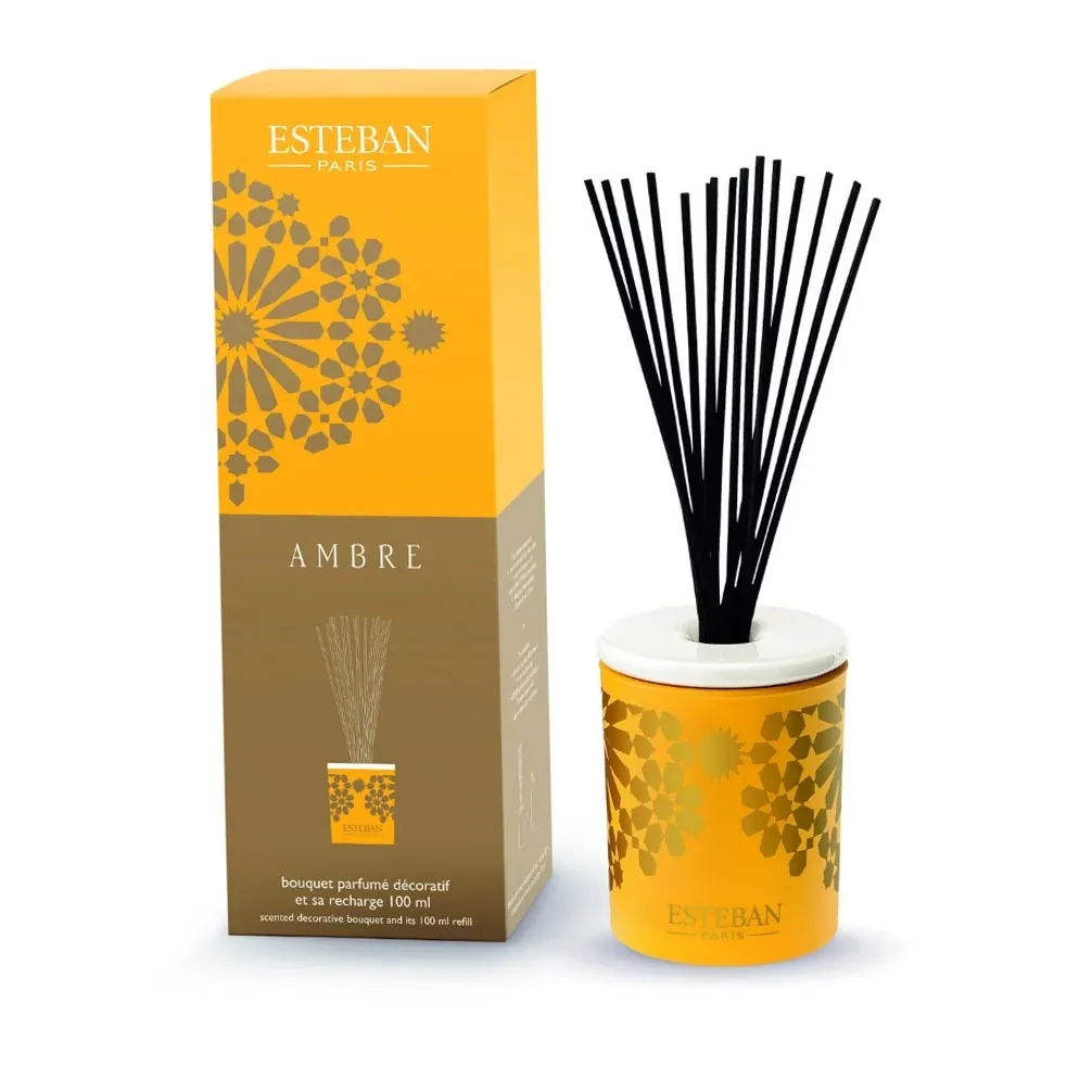 Dyfuzor zapachowy (100 ml) Ambre + przykrywka ceramiczna Esteban