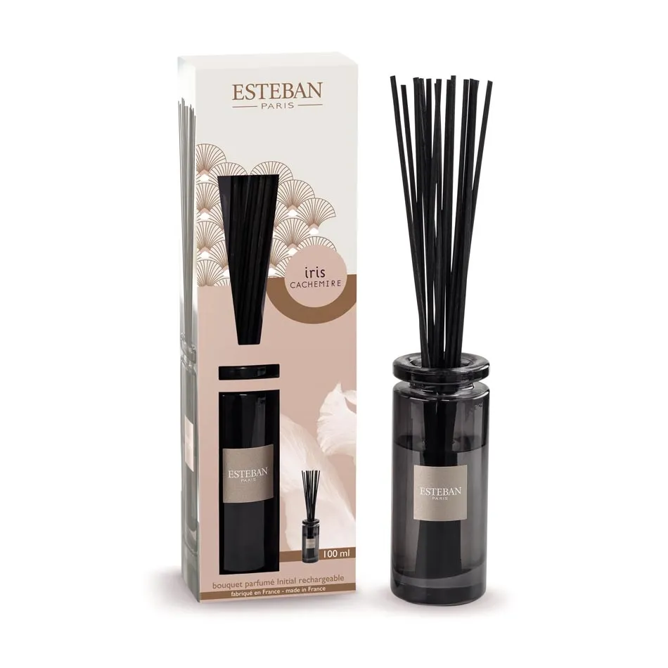 Dyfuzor zapachowy z patyczkami (100 ml) Iris Cachemire Esteban