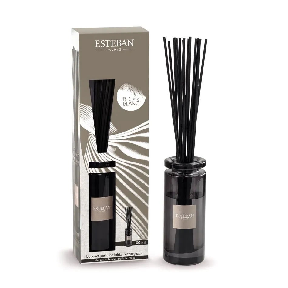 Dyfuzor zapachowy z patyczkami (100 ml) Rêve blanc Esteban