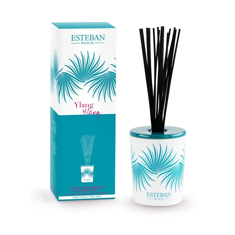 Dyfuzor zapachowy (100 ml) + ceramiczna przykrywka Ylang-Ylang Esteban