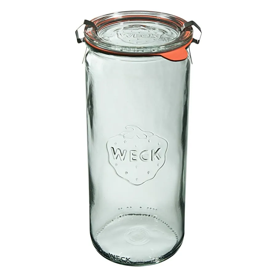 Słoik cylindryczny z pokrywką, uszczelką i zapinkami 1,04 l (6 szt.) Weck