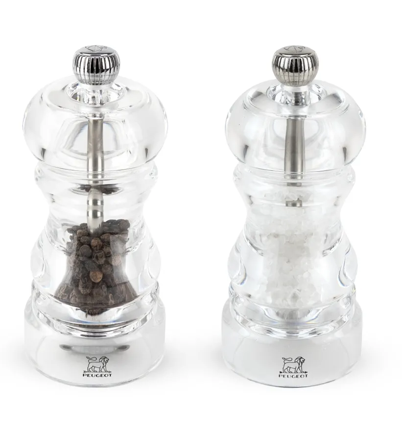 Zestaw 2 młynków do soli i pieprzu Nancy (12 cm, akryl) Peugeot
