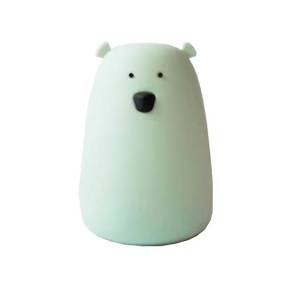 Lampka silikonowa L Miś (miętowy) Rabbit & Friends