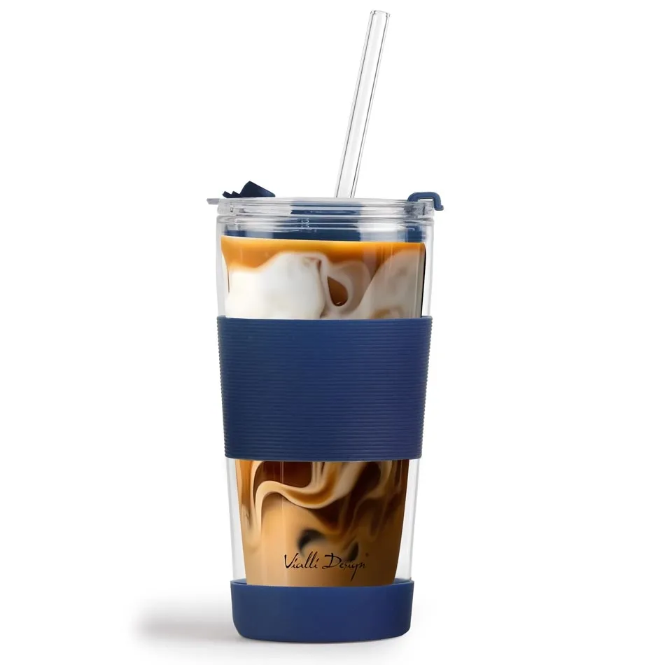 Szklany kubek termiczny (granat) Fuori Vialli Design