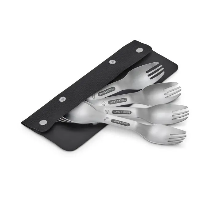 Zestaw 4 stalowych sztućców Black+Blum