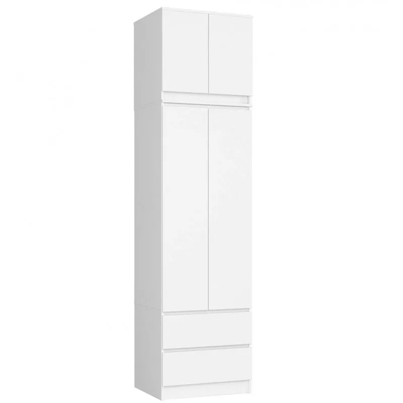 Szafa do sypialni, nadstawka, 60x51x234 cm, biel, mat