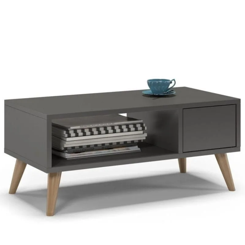 Stolik kawowy, SKAND, 80x40x35 cm, grafit, mat