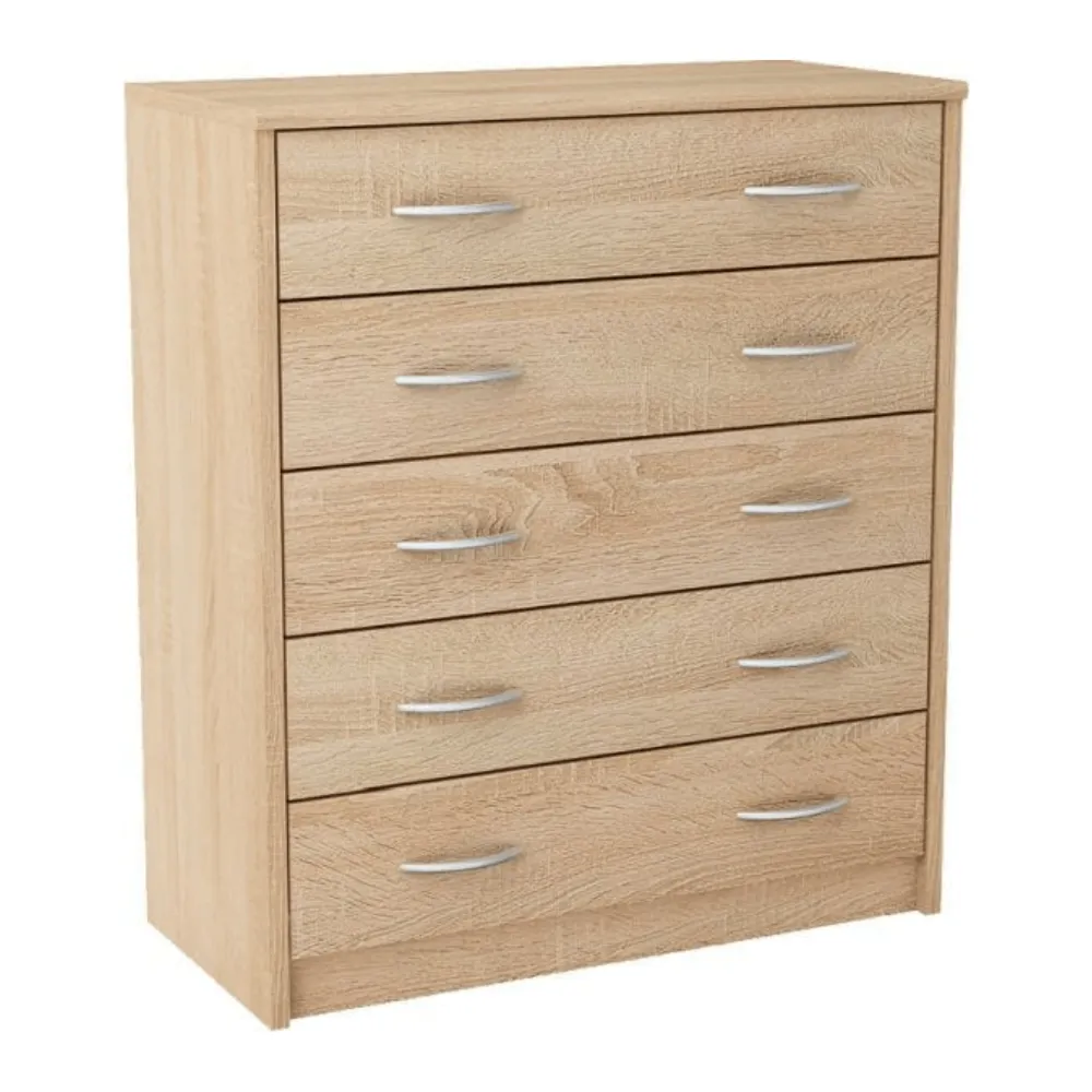 Komoda z szufladami, Classic, 74x35x85 cm, dąb sonoma, mat