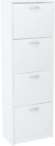 Szafka na buty do przedpokoju, Classic, 50x28x152 cm, biel, mat