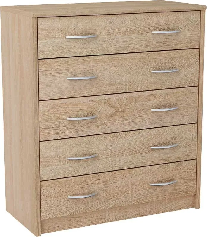 Szafka na buty, 5 półek, Classic, 74x35x85 cm, dąb sonoma, mat