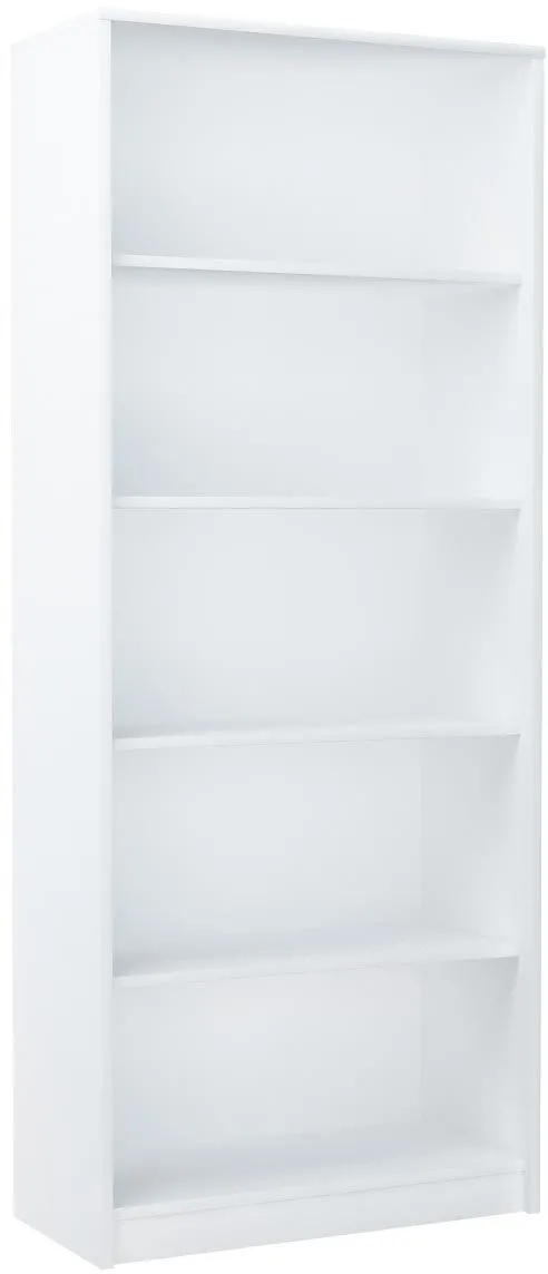 Regał, otwarty, 5 półek, Classic, 74x35x180 cm, biel, mat