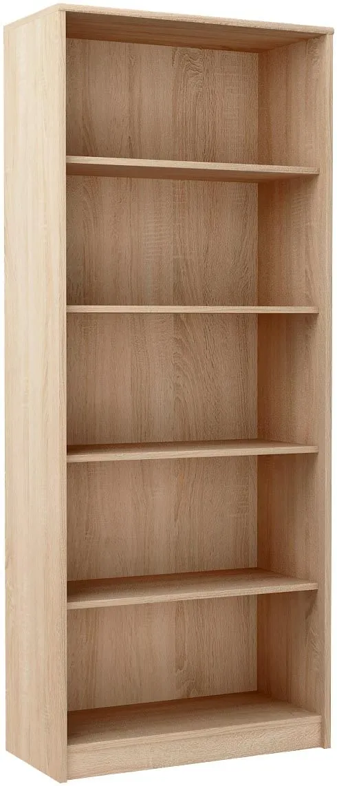 Regał, otwarty, 5 półek, Classic, 74x35x180 cm, dąb sonoma, mat