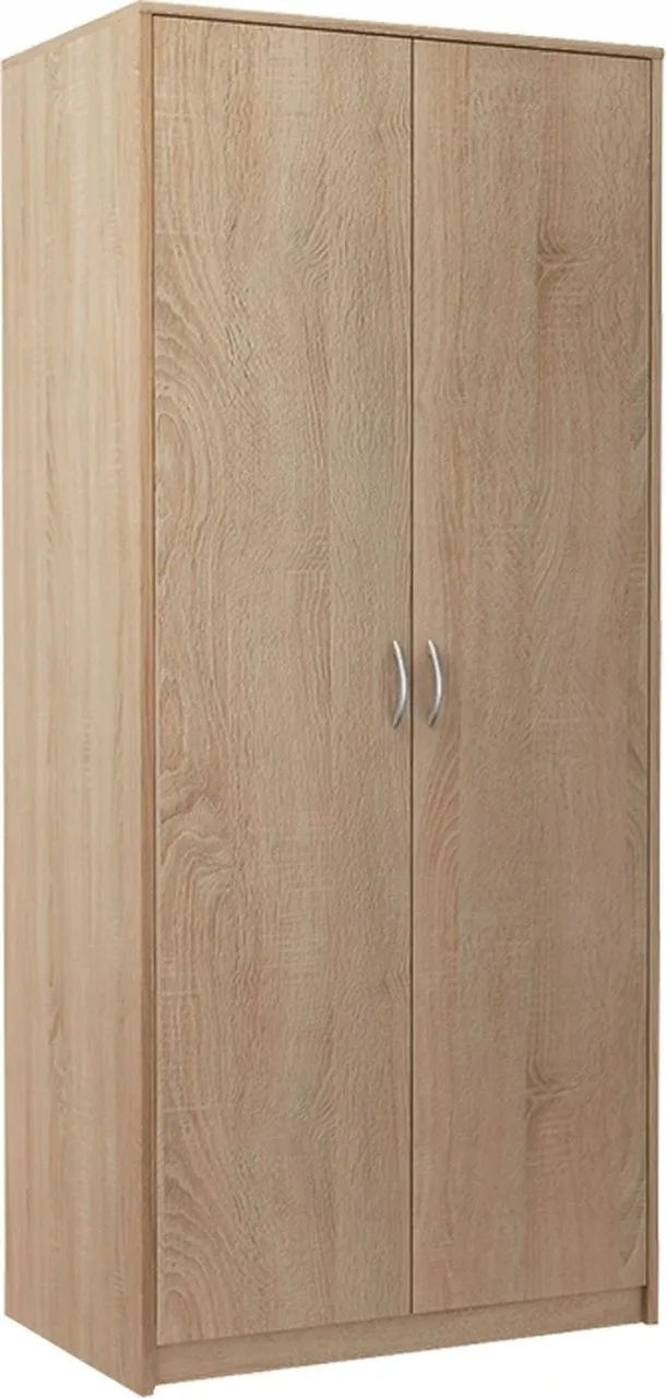 Nowoczesna szafa, do sypialni, Classic, 85x55x193 cm, dąb sonoma, mat