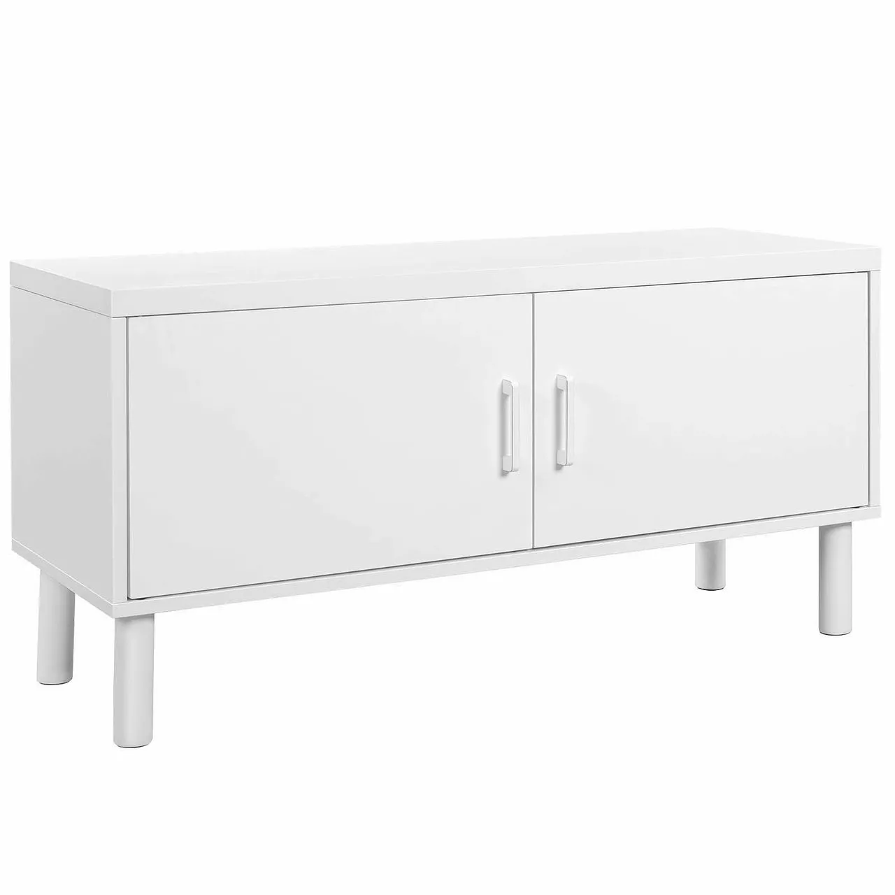 Szafka na buty, 2 półki, 110x35x50 cm, biel, mat