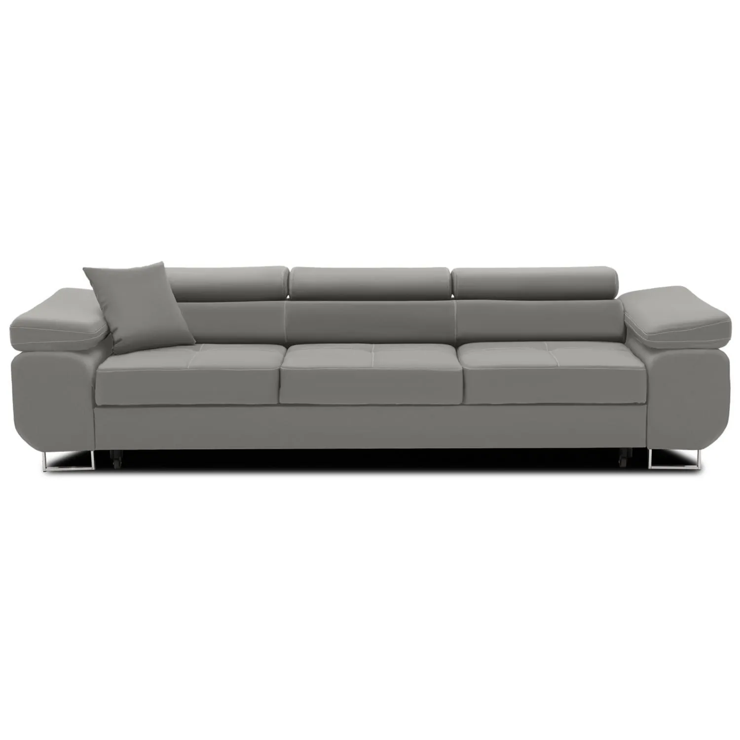 Rozkładana kanapa, Bellezza, 280x100x87 cm, jasny szary