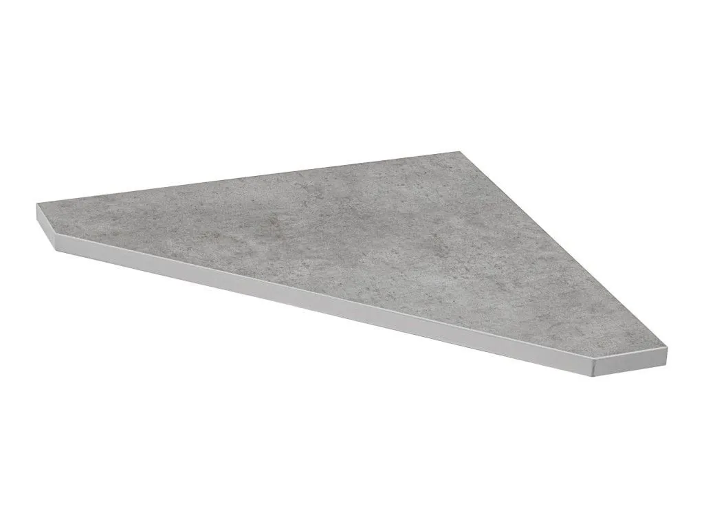 Łącznik do biurka, dostawka, trójkąt, Tim, 67x67x3 cm, jasnoszary, mat