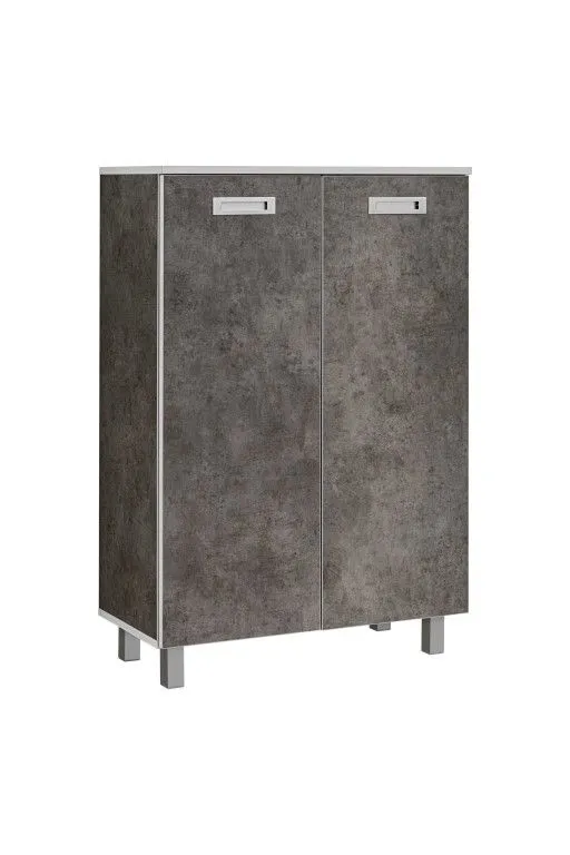 Komoda do biura, pokoju, Tim, 80x38x106 cm, ciemnoszary, mat