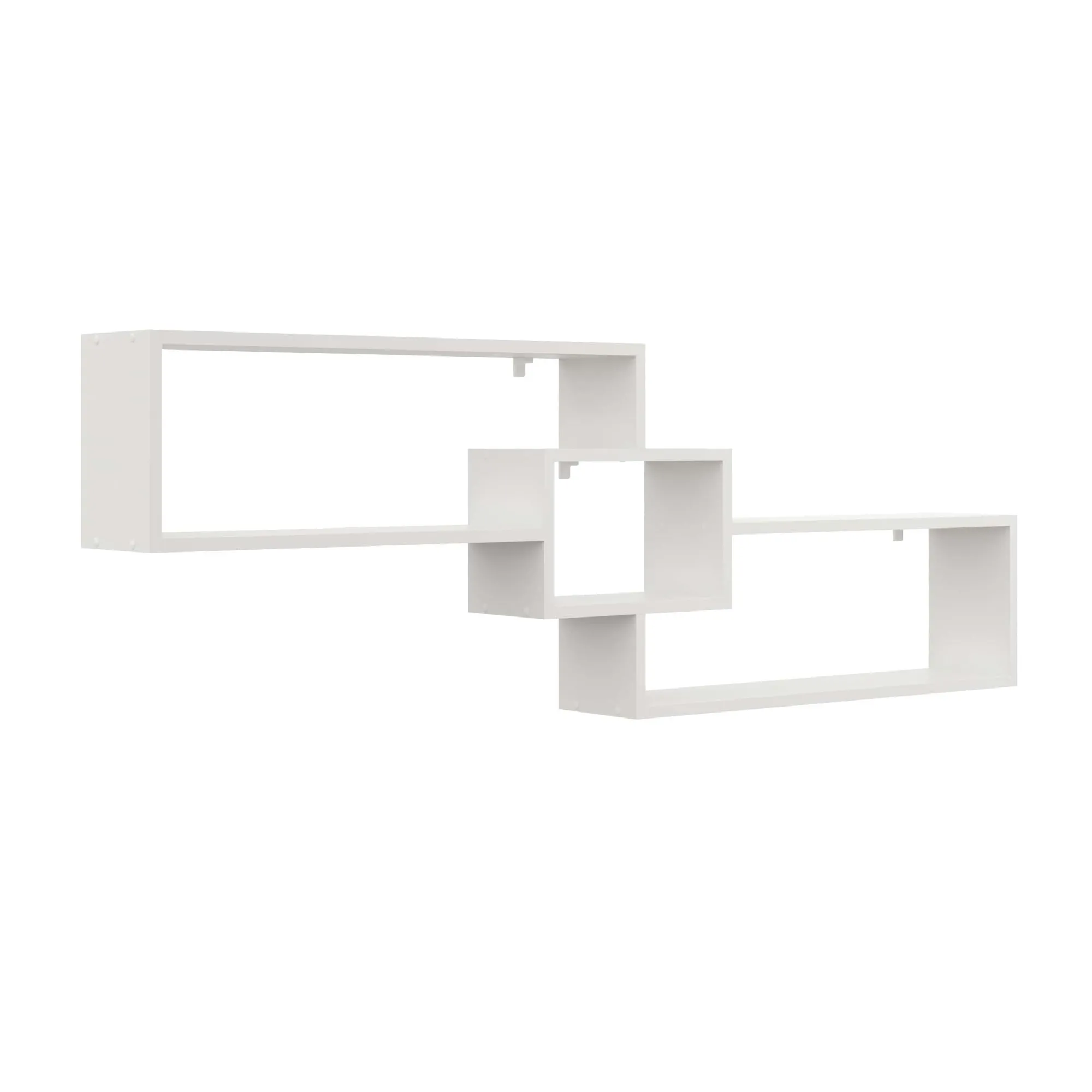 Półka ścienna na książki, dekoracje, 159x18x54 cm, biały, mat