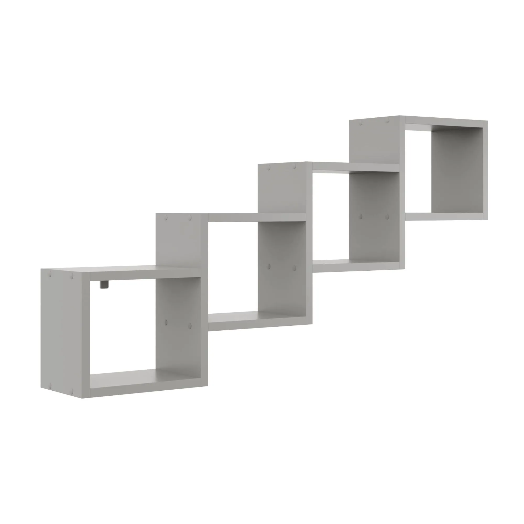 Nowoczesny regał na ścianę, step, 109x18x57 cm, szary, mat