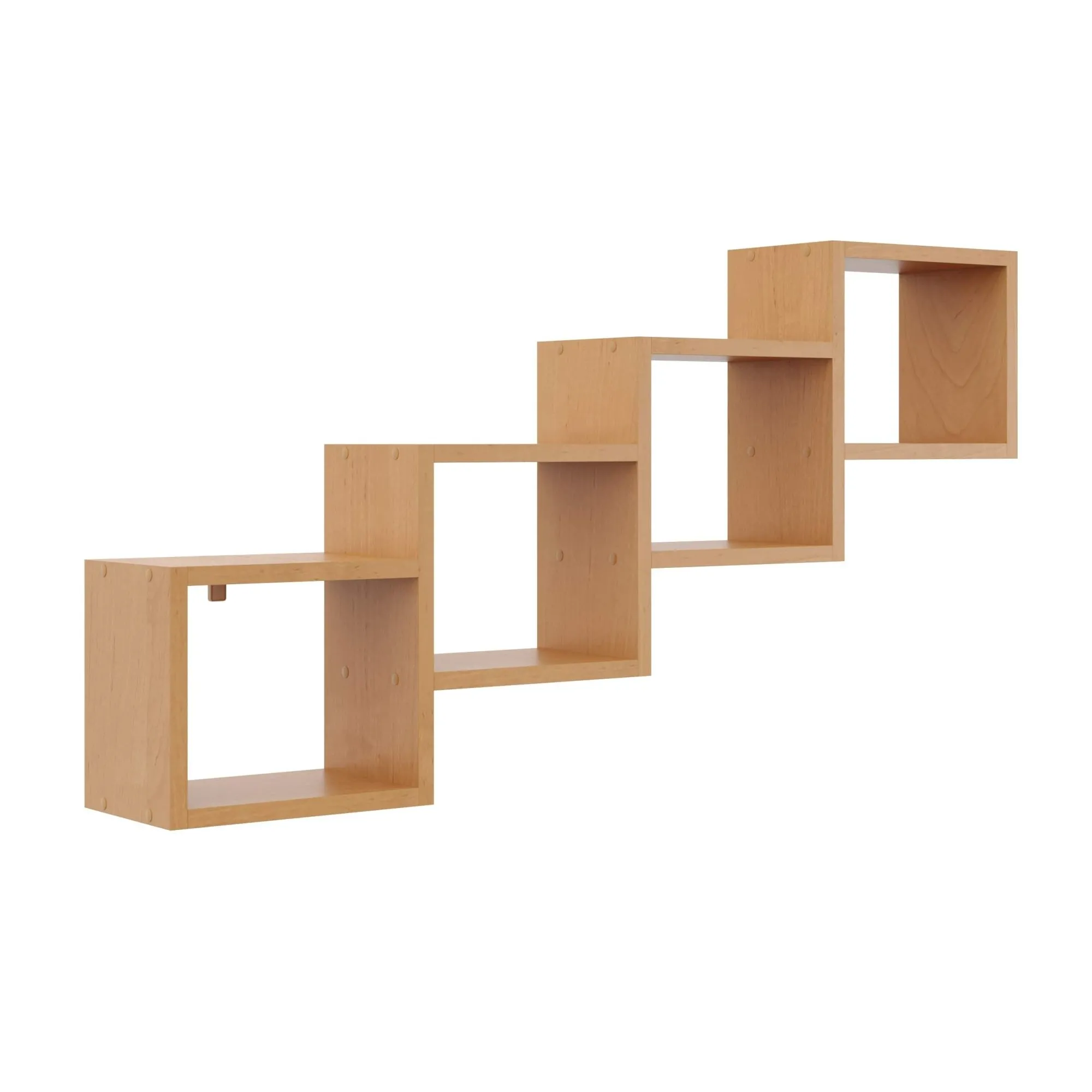 Nowoczesny regał na ścianę, step, 109x18x57 cm, olcha, mat