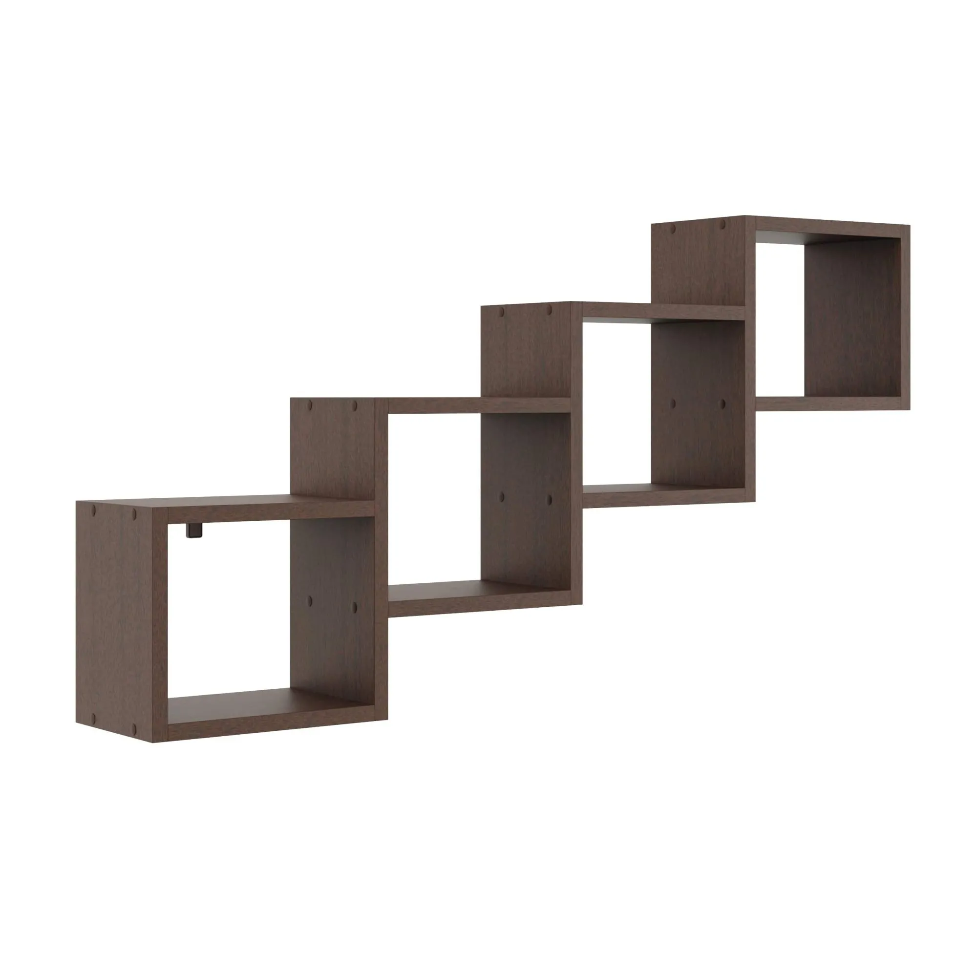 Nowoczesny regał na ścianę, step, 109x18x57 cm, wenge, mat