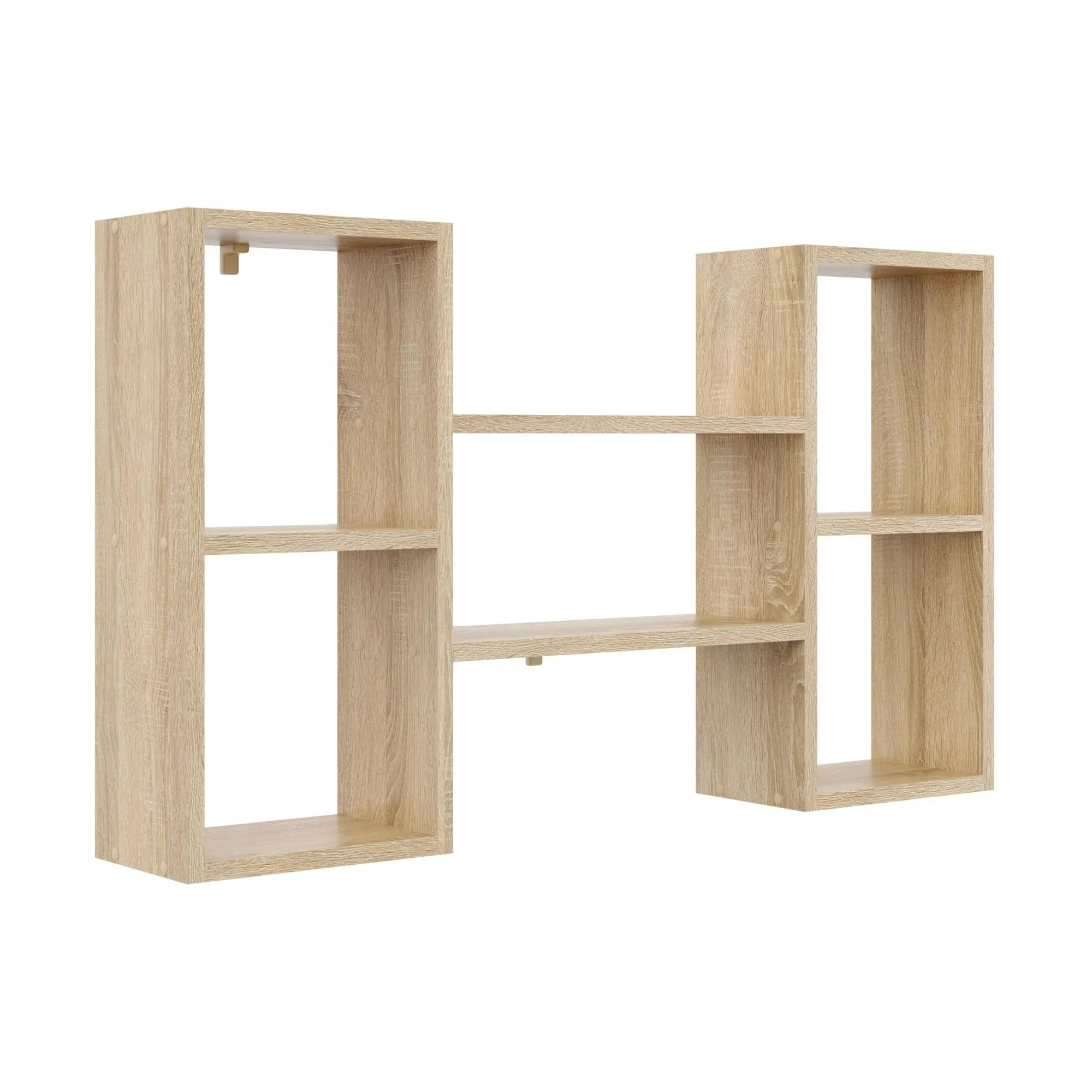 Nowoczesna półka ścienna, 102x18x60 cm, dąb sonoma, mat