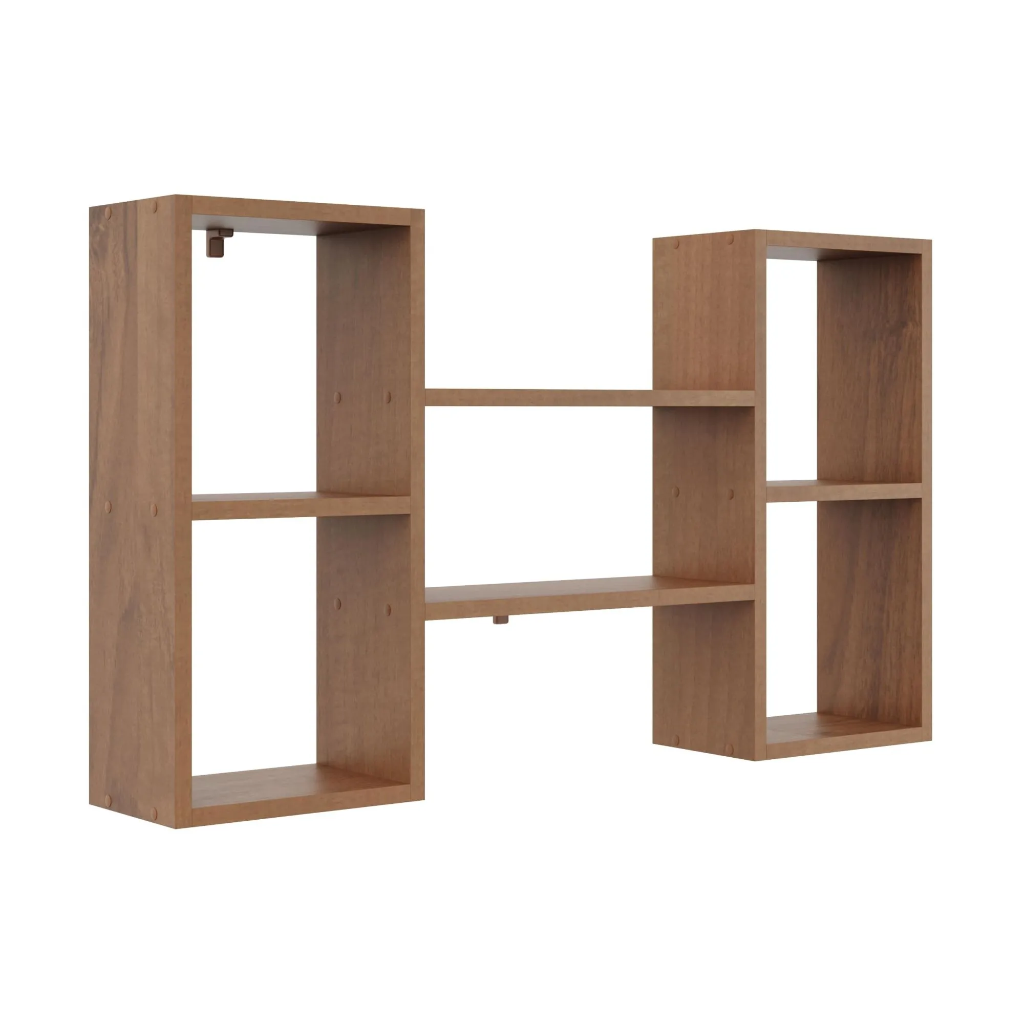 Nowoczesna półka ścienna, 102x18x60 cm, orzech, mat