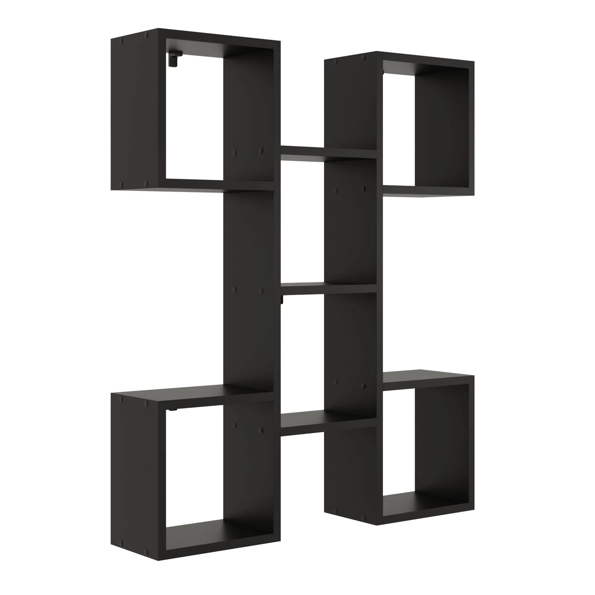 Nowoczesna półka wisząca, 82x18x100 cm, czarny, mat