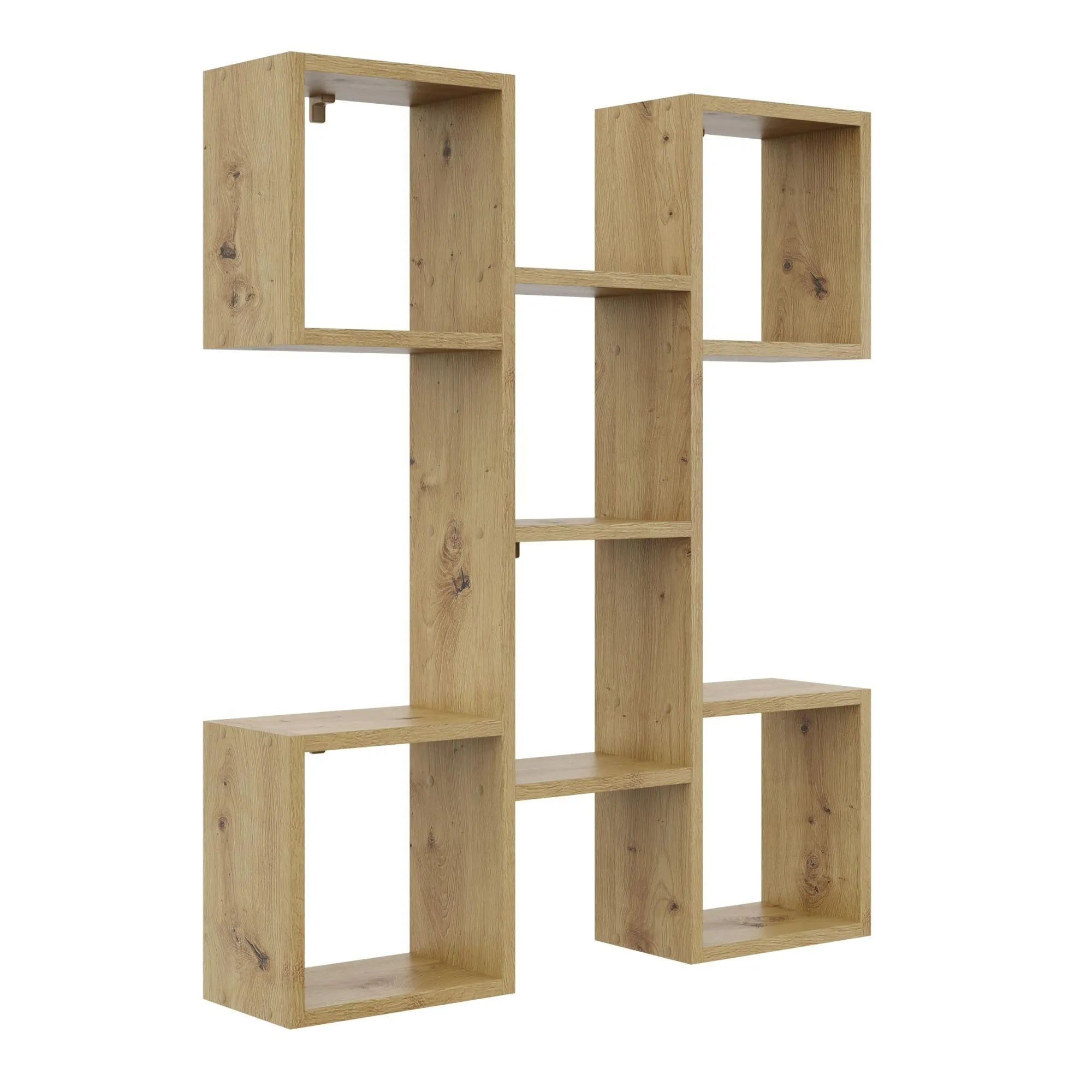 Nowoczesna półka wisząca, 82x18x100 cm, dąb artisan, mat