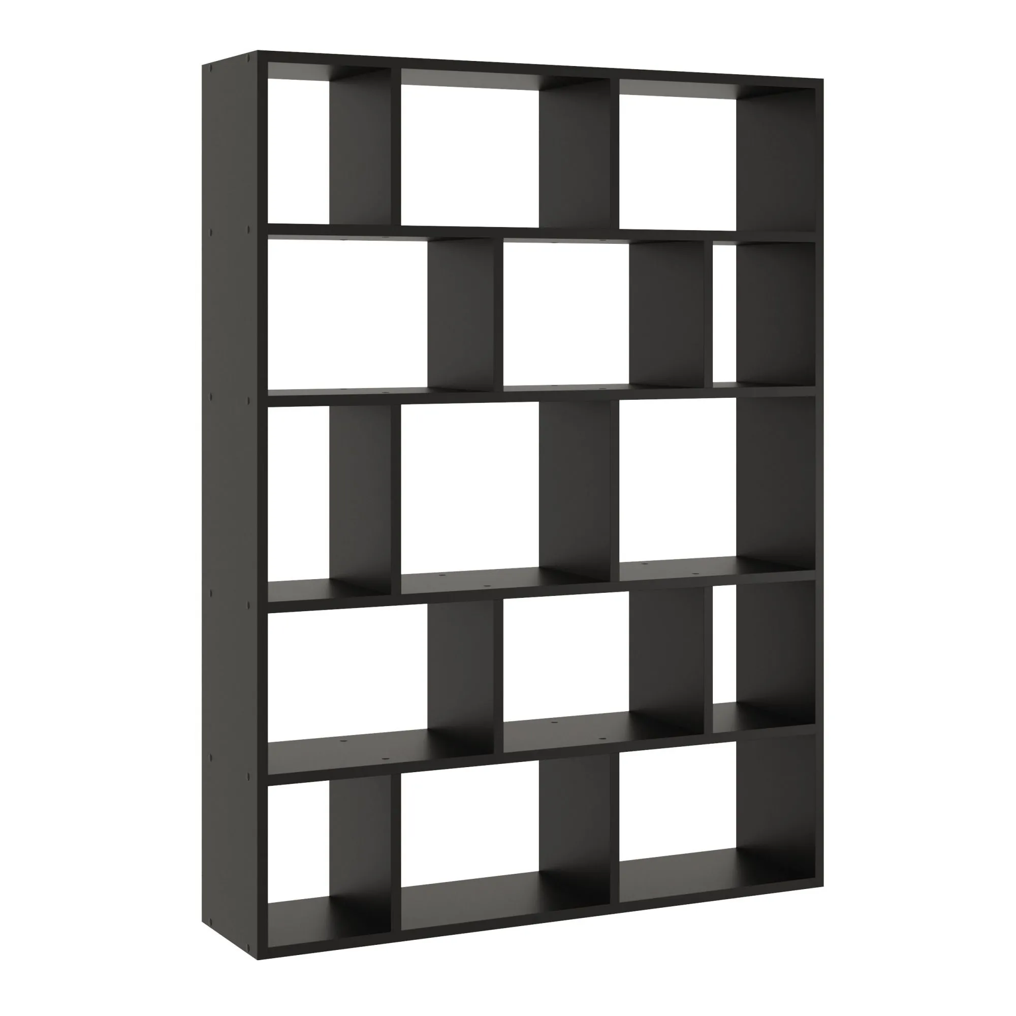 Duży regał wiszący, półka ścienna, 105x18x141 cm, czarny, mat