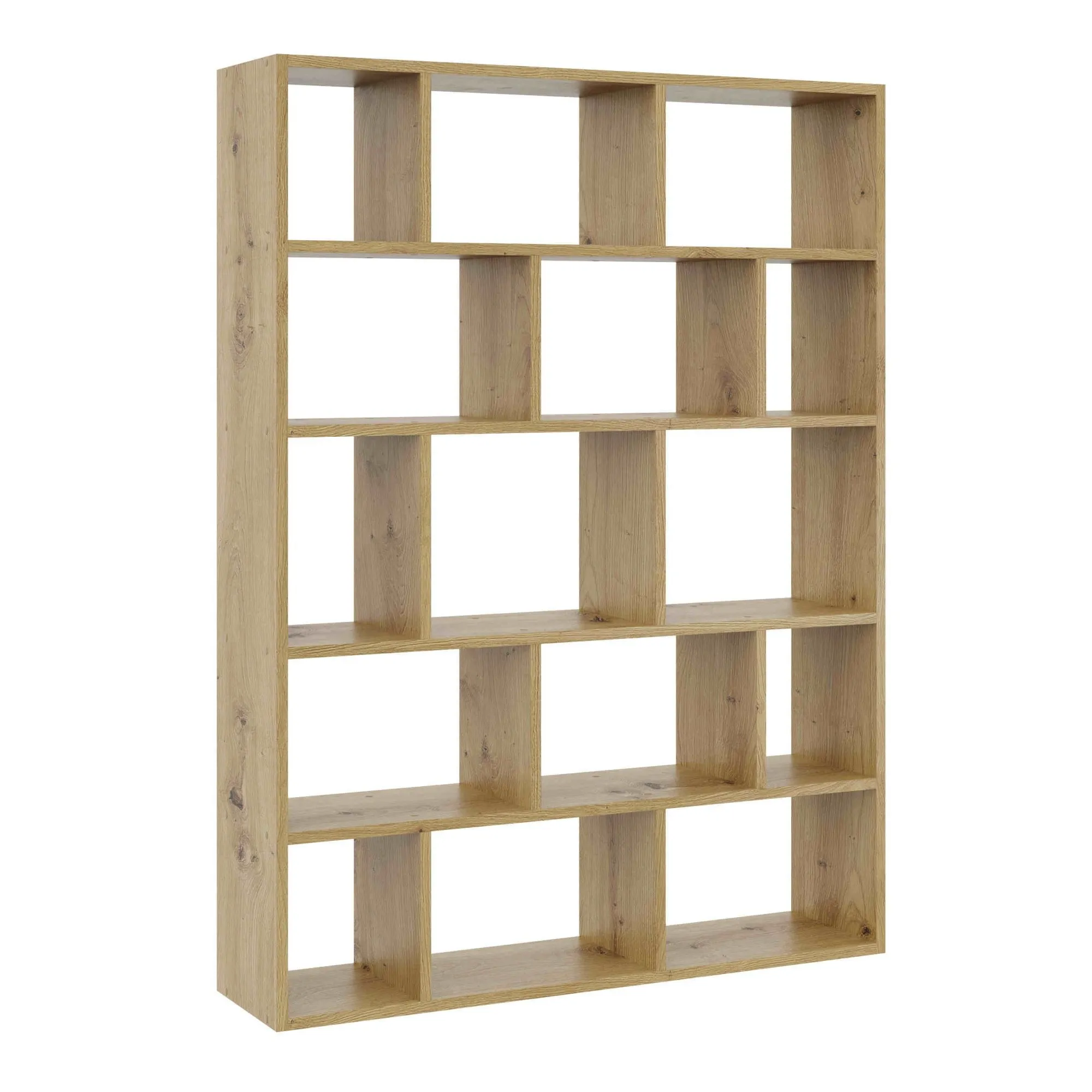 Duży regał wiszący, półka ścienna, 105x18x141 cm, dąb artisan, mat