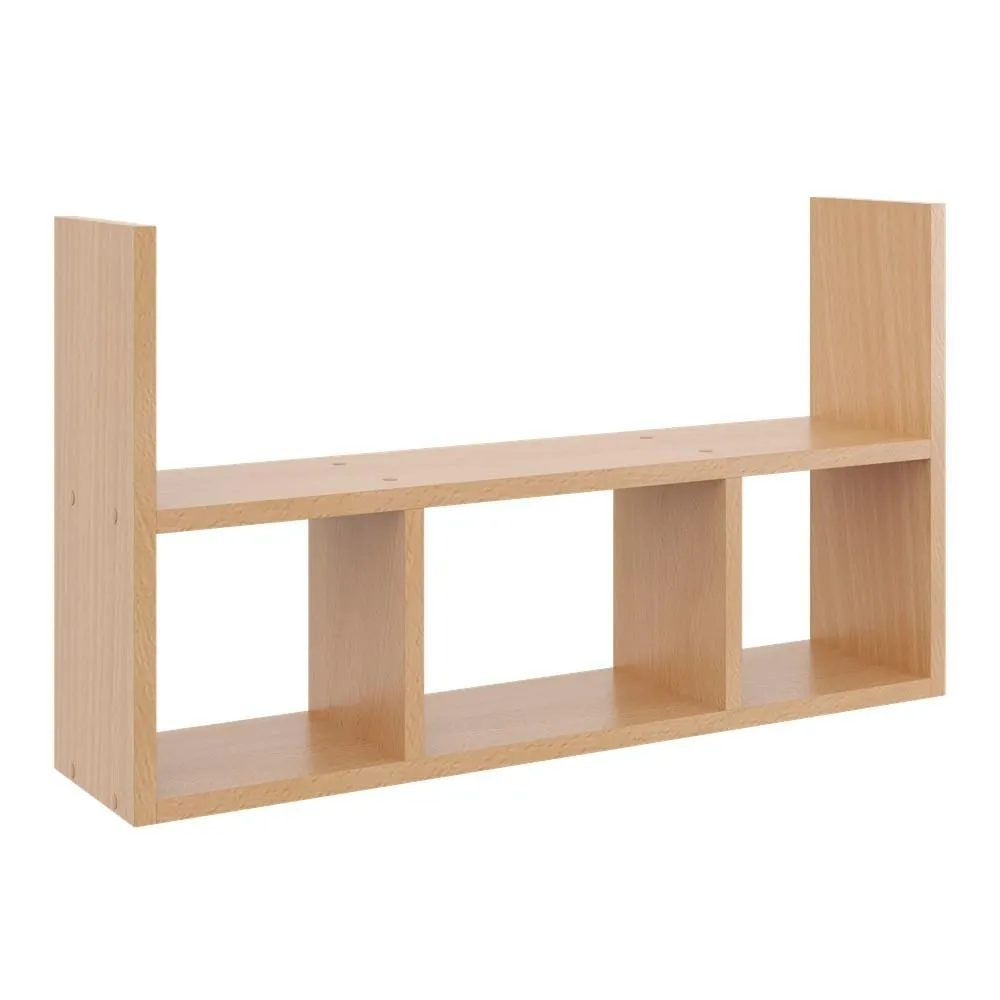 Półka ścienna, regał wiszący, 79x18x45 cm, buk, mat