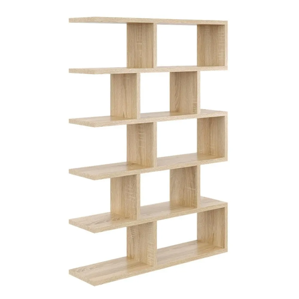 Regał ścienny, otwarty, biblioteczka, 70x18x101 cm, dąb sonoma, mat