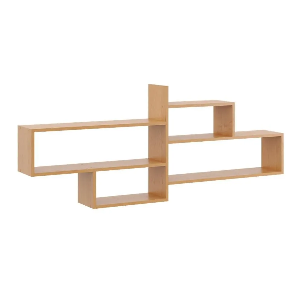 Nowoczesna półka na ścianę, regał wiszący, 170x18x68 cm, olcha, mat