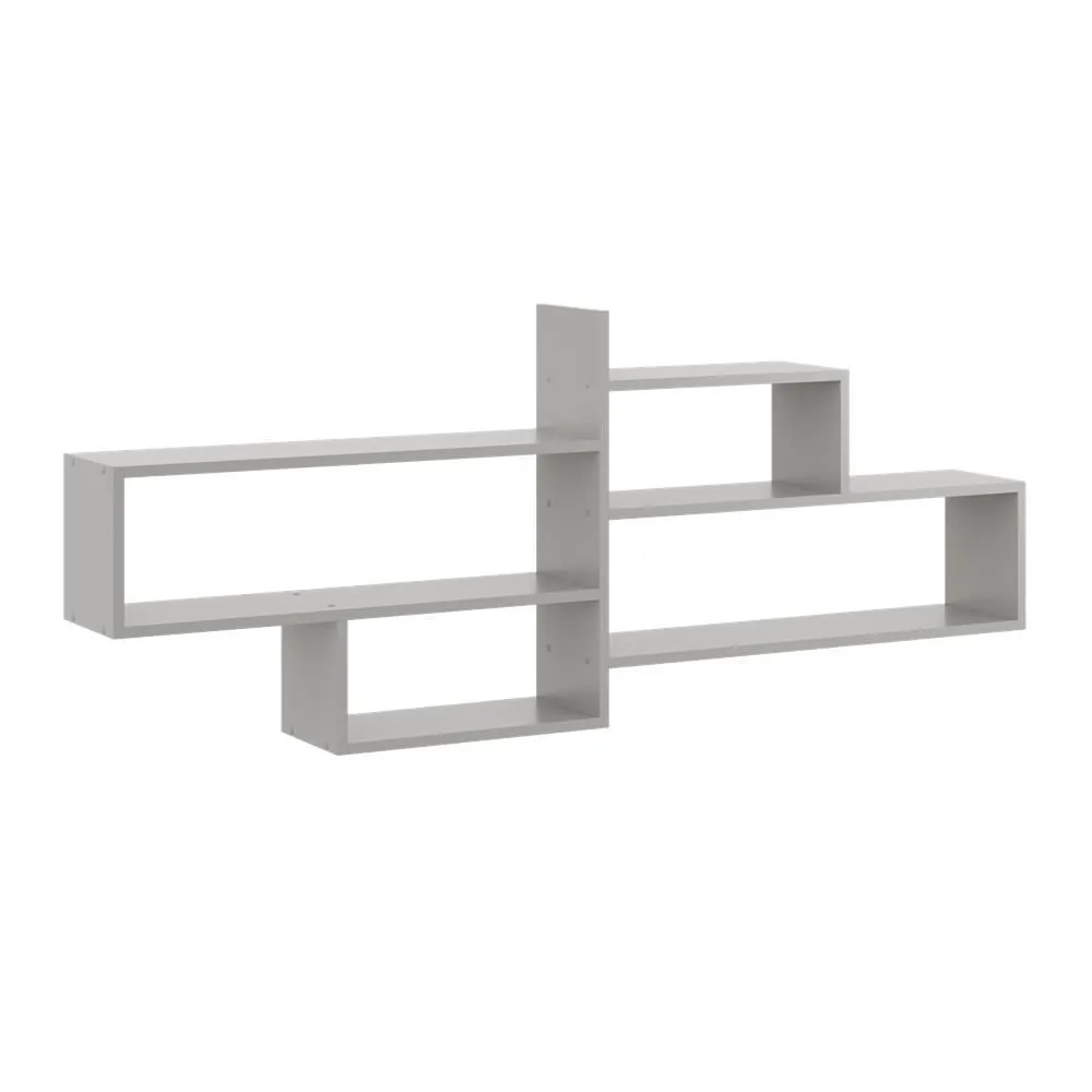Nowoczesna półka na ścianę, regał wiszący, 170x18x68 cm, szary, mat