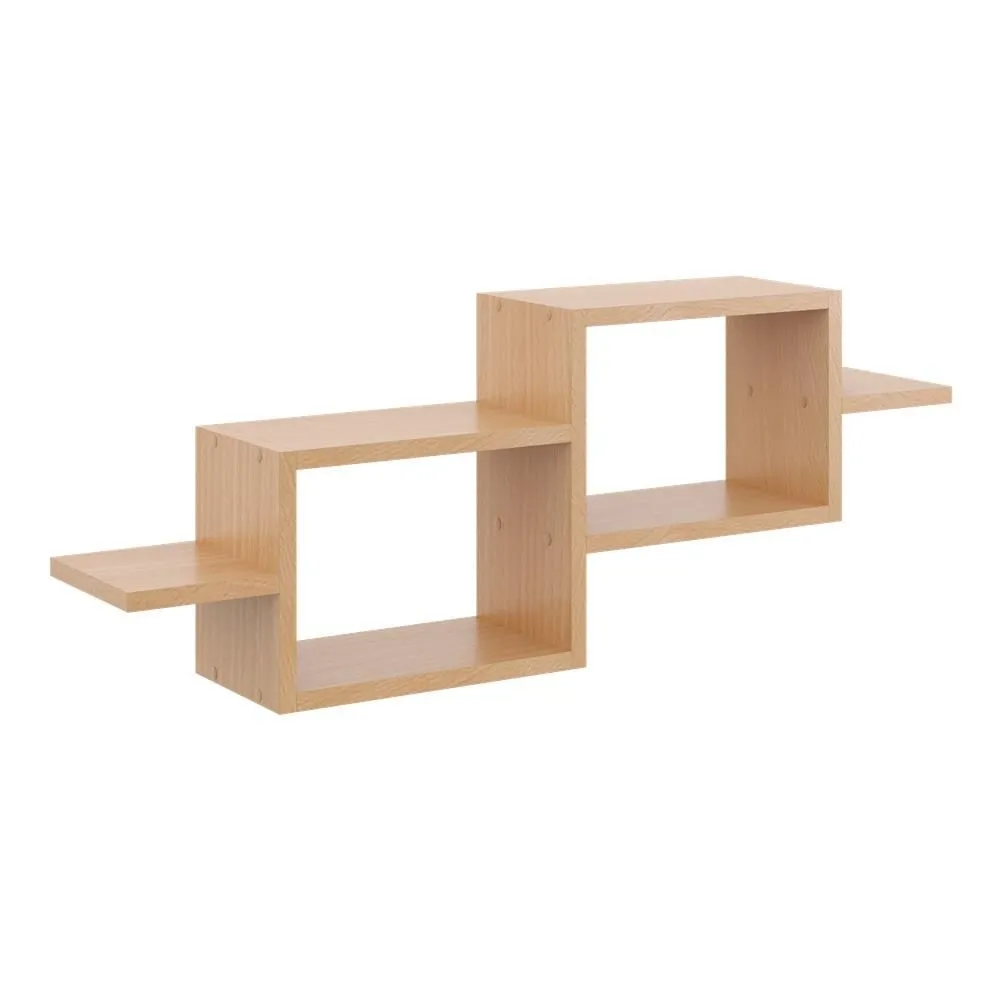 Półka ścienna, wisząca, 95x18x35 cm, buk, mat