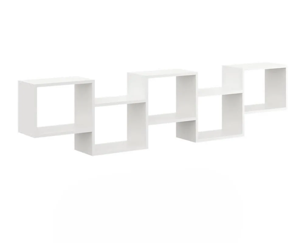 Półka ścienna, wisząca, regał, 186x18x44 cm, biały, mat