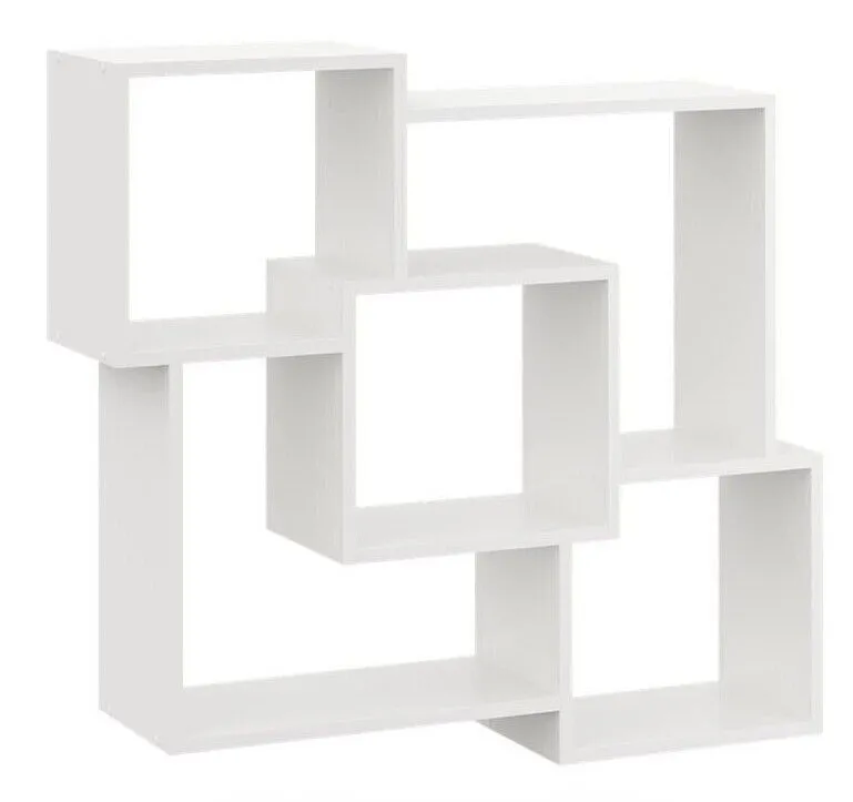 Półka wisząca, dekoracyjna, Hanna, 98x18x90 cm, biały, mat