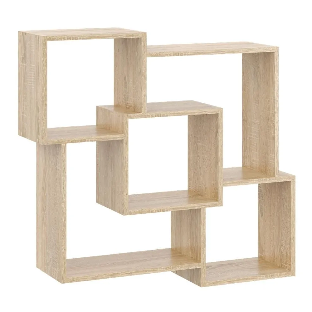 Półka wisząca, dekoracyjna, Hanna, 98x18x90 cm, dąb sonoma, mat