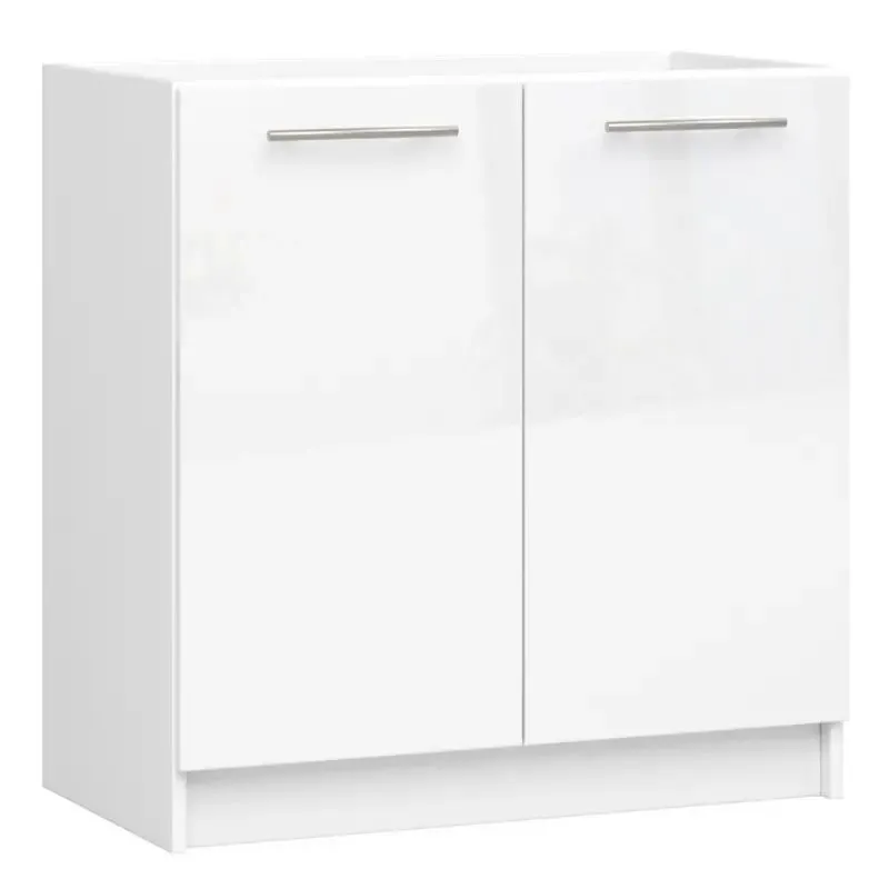 Szafka pod zlewozmywak, Oliwia, 80x46x82 cm, biały, połysk