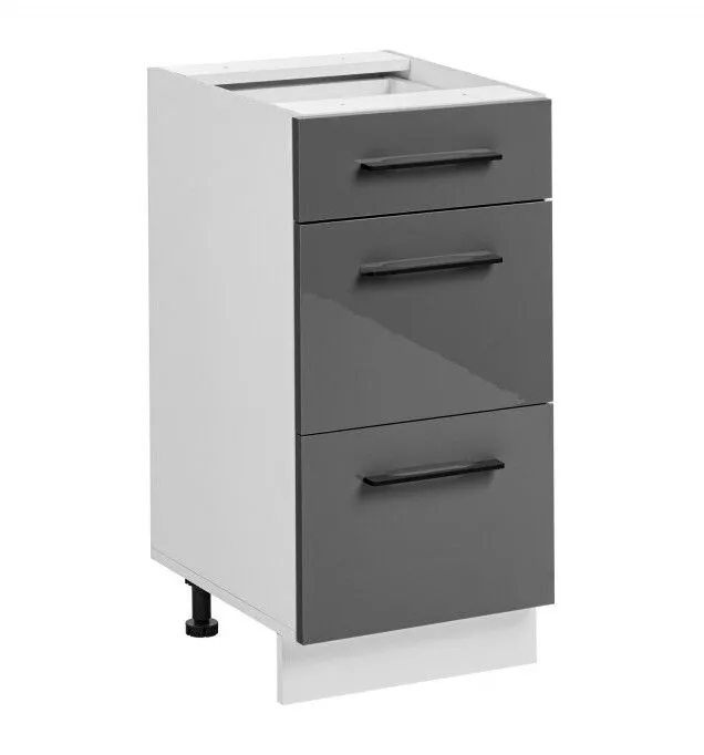 Szafka do kuchni, stojąca, Frida, 40x45x81 cm, biały, grafit, połysk