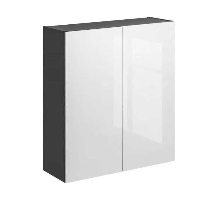 Szafka do kuchni, 2 drzwi, Dalia, 80x30x92 cm, biały, grafit, połysk