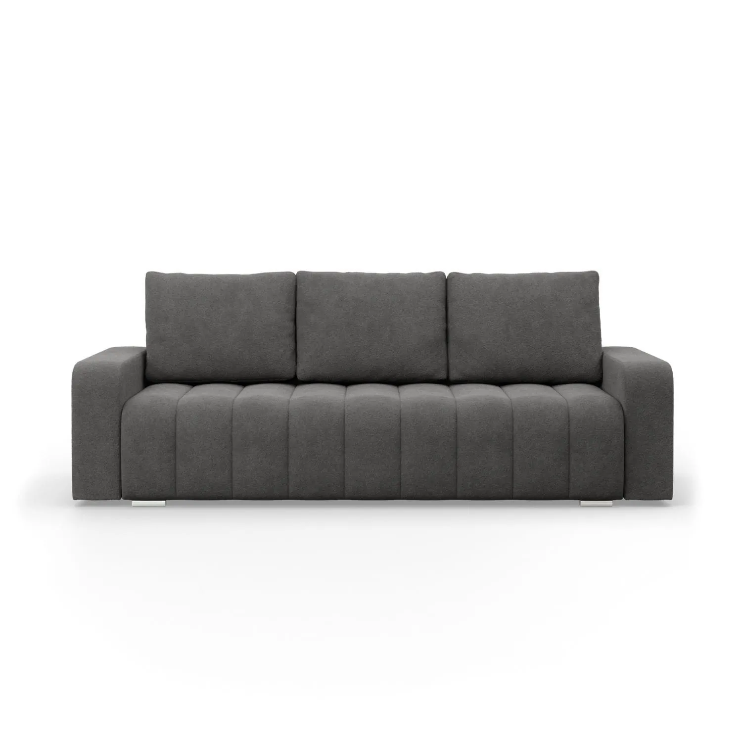 Kanapa z funkcją spania, Velluto, 227x97x87 cm, ciemny szary