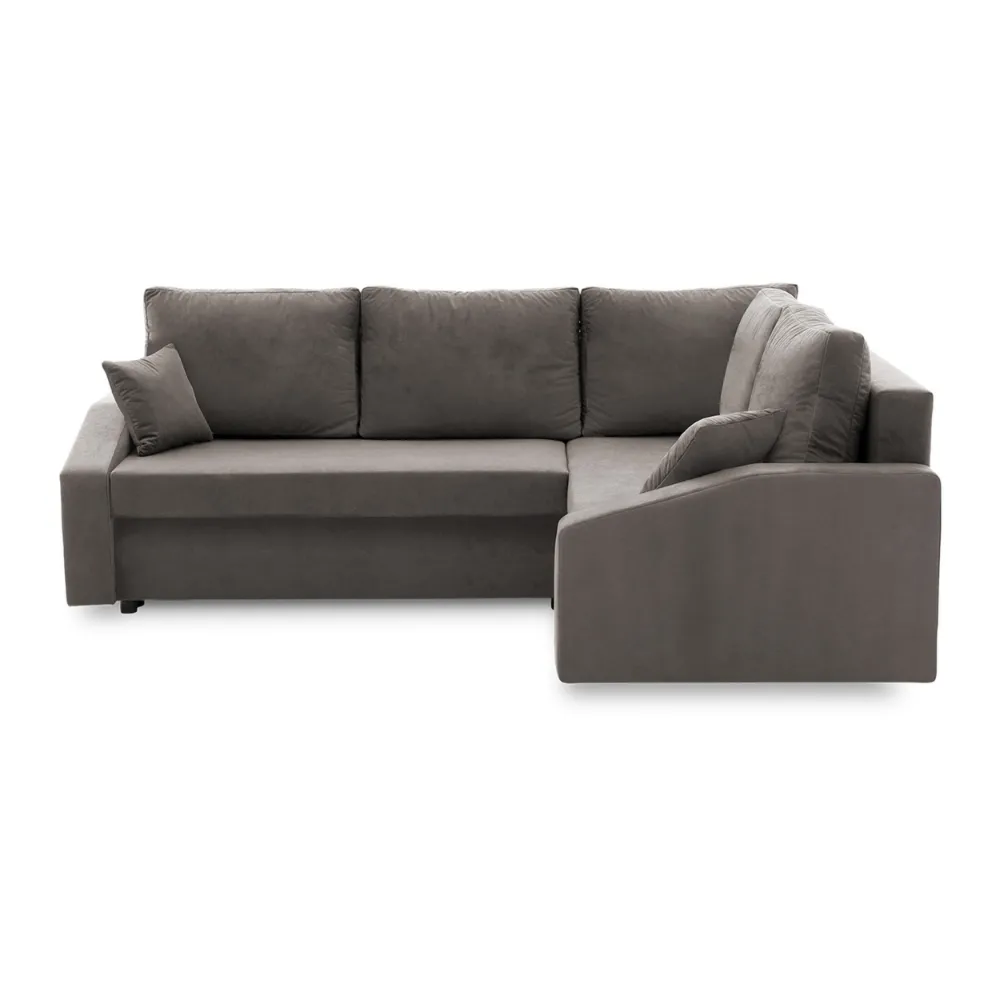 Narożnik rozkładany, prawy, LUSSO Plus, 230x179x92 cm, szary