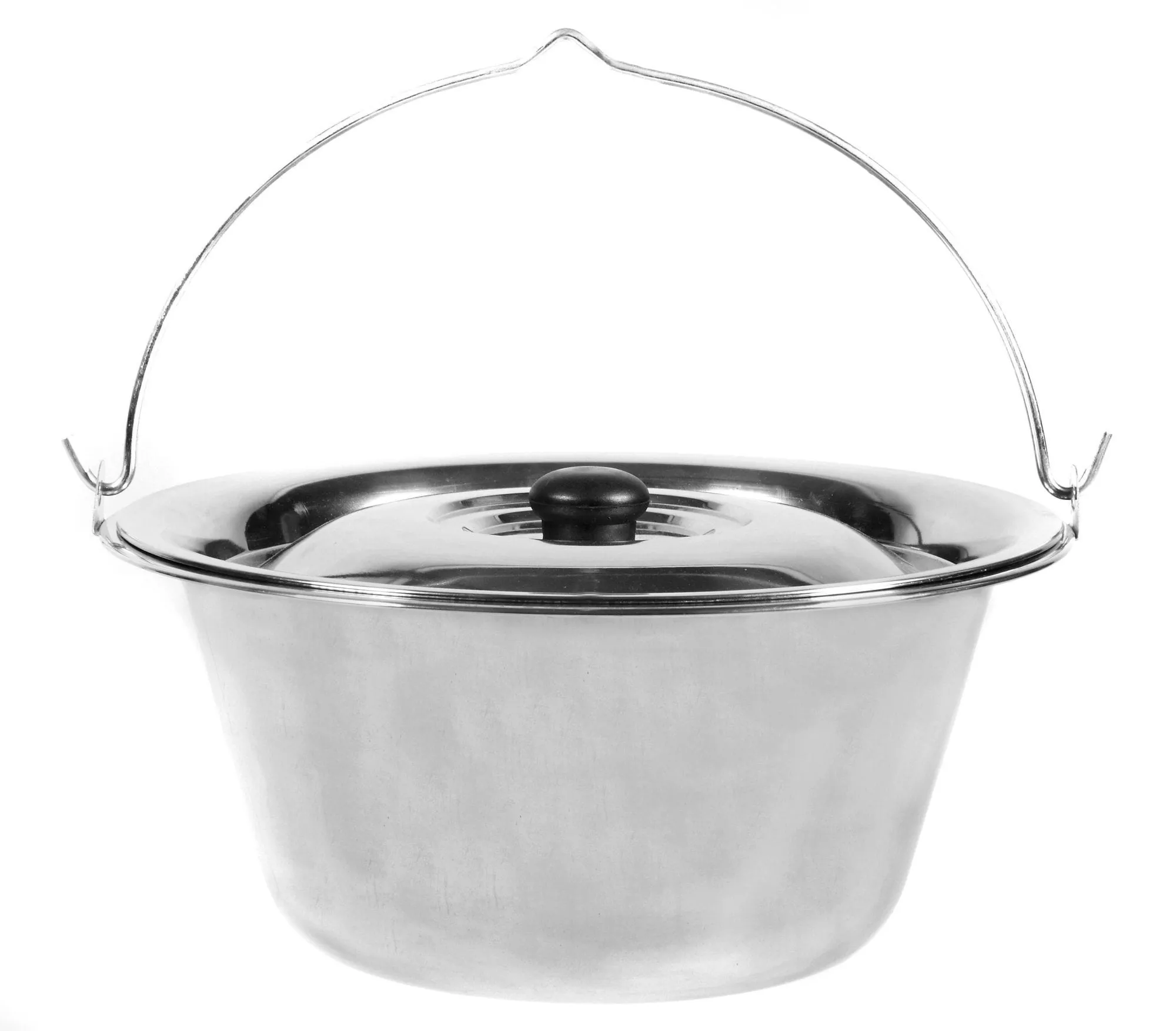 Kociołek węgierski z pokrywą, nierdzewny, 14 L
