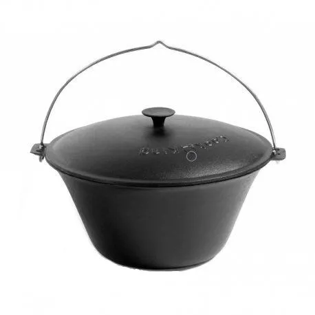 Kociołek węgierski z pokrywą, żeliwny, 10 L